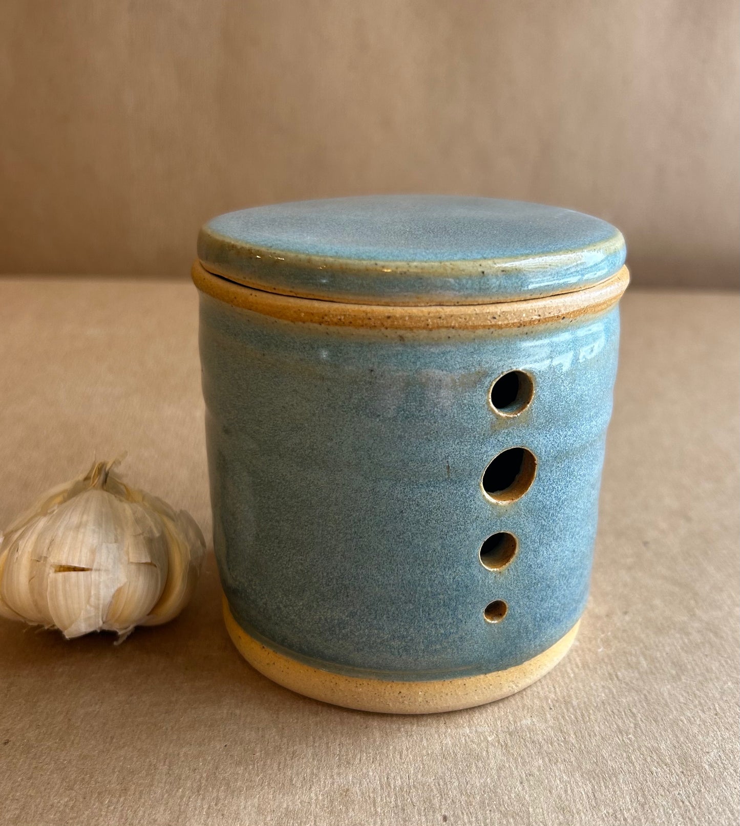 Garlic Storer/Grater and Herb Stripper